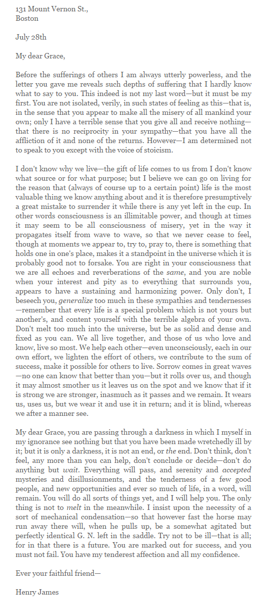 Henry James Letter